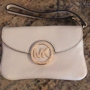 Michael Kors Cream Wristlet